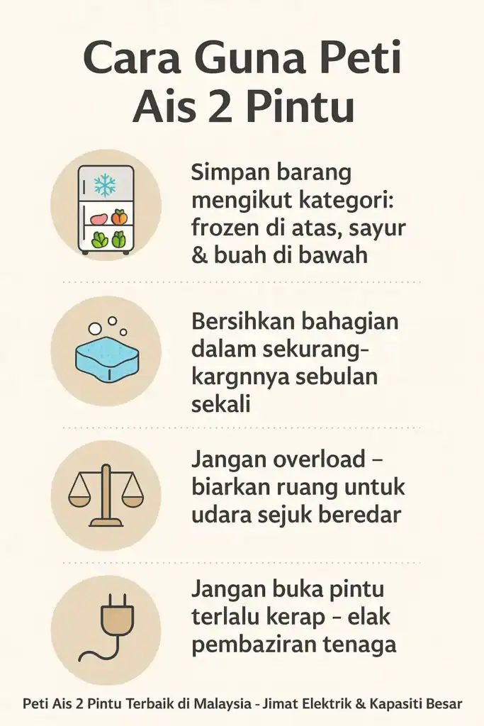 5 Peti Ais 2 pintu terbaik dan cara guna