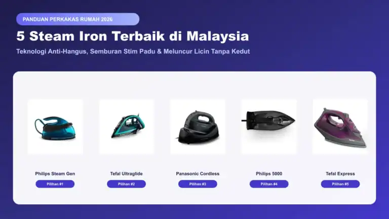 5 steam iron terbaik di malaysia dengan teknologi anti hangus dan semburan stim padu