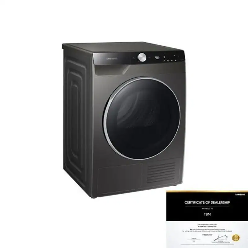 samsung dv90t8240sx 9kg heat pump dryer ai control quickdry