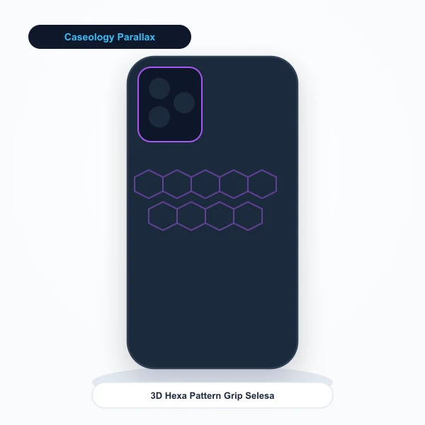 casing caseology parallax corak 3d hexagon grip selesa iphone 18