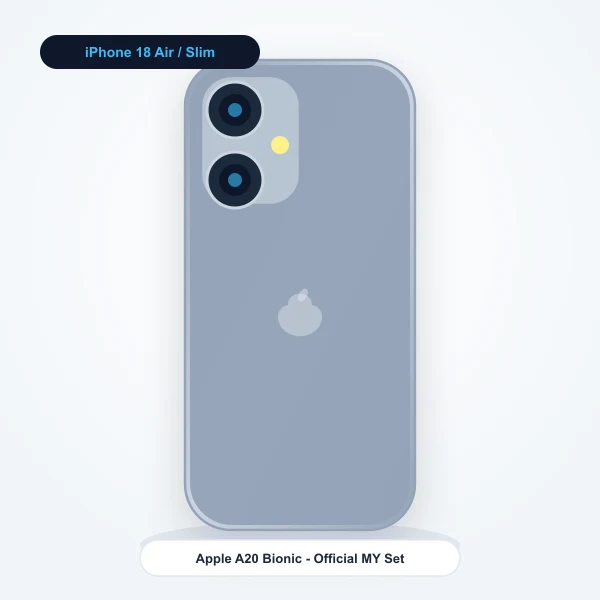 iphone 18 air slim rekabentuk nipis 5.5mm malaysia