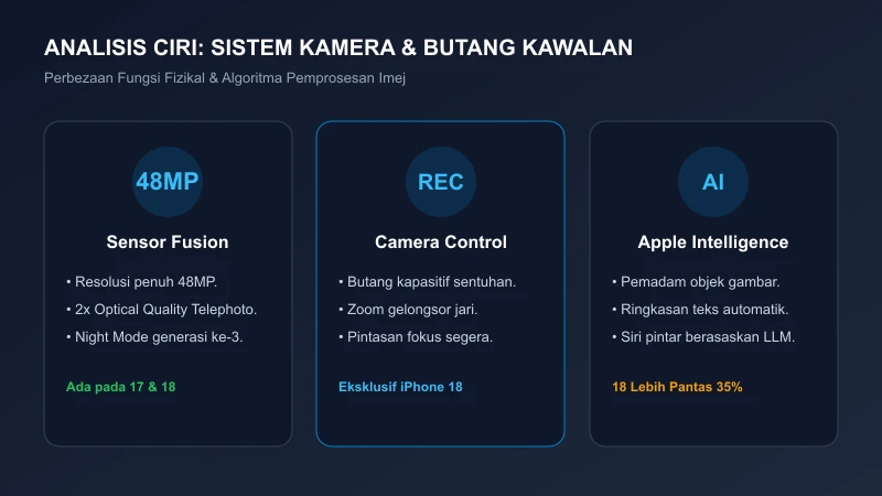 rekaan dan sistem kamera fusion apple iphone 17 vs iphone 18