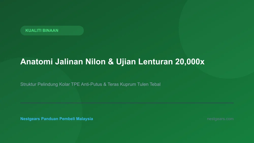 Struktur jalinan benang nilon dan kolar getah TPE fleksibel tahan lenturan 20000 kali