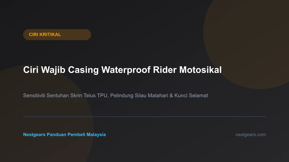 Ciri skrin sesentuh telus TPU dan pelekap pemegang motosikal kalis gegaran
