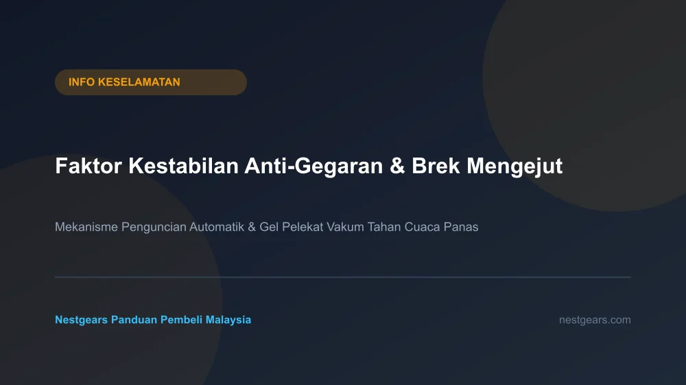 Mekanisme cengkaman telefon anti gegaran ketika memandu di jalan tidak rata