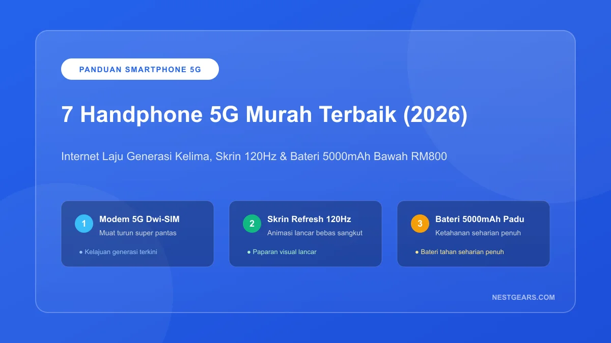 7 Handphone 5G Murah Terbaik Bawah RM800 Malaysia 2026