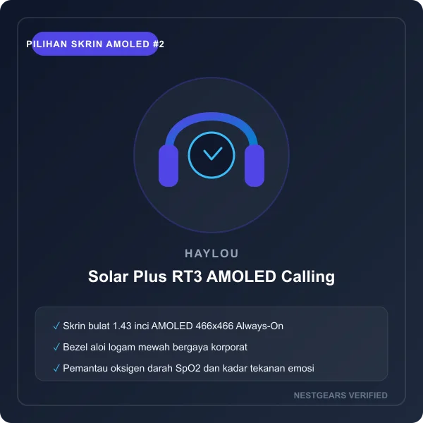 Haylou Solar Plus RT3 AMOLED Smartwatch