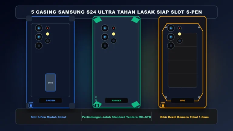 5 Casing Samsung S24 Ultra tahan lasak siap slot S-Pen terbaik di Malaysia