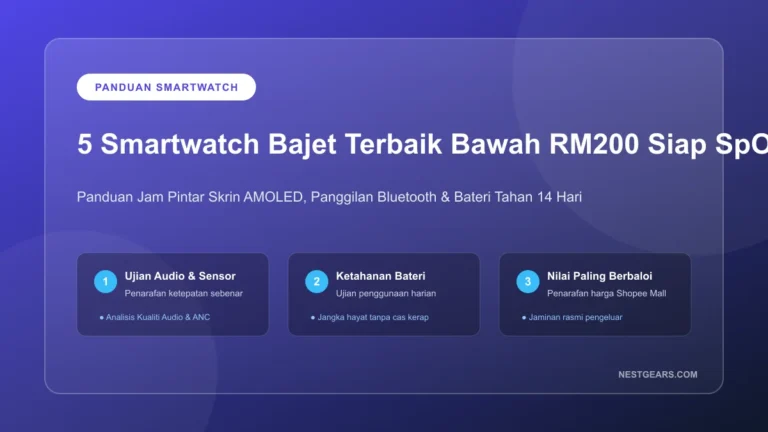 5 Smartwatch Bajet Terbaik Bawah RM200 Siap SpO2 Malaysia 2026