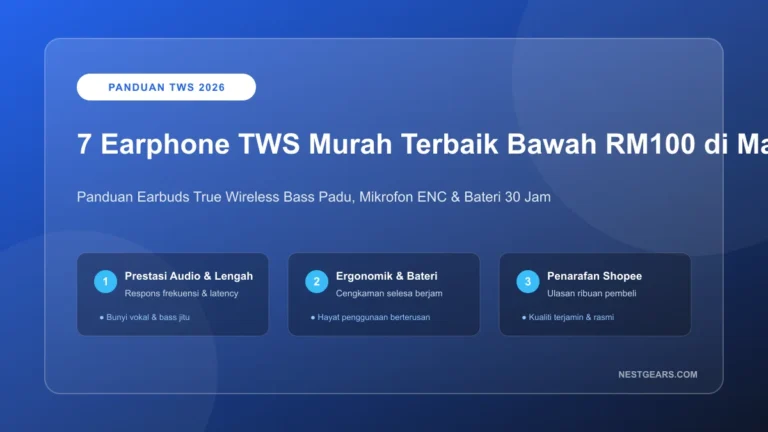 7 Earphone TWS Murah Terbaik Bawah RM100 Malaysia 2026