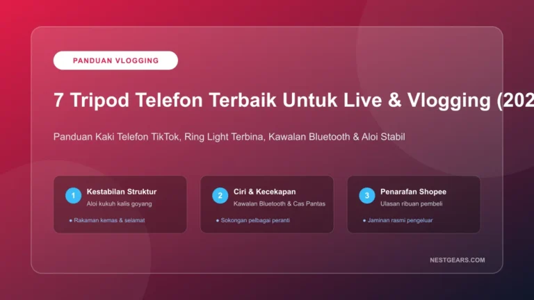7 Tripod Telefon Terbaik Untuk Live dan Vlogging Malaysia 2026