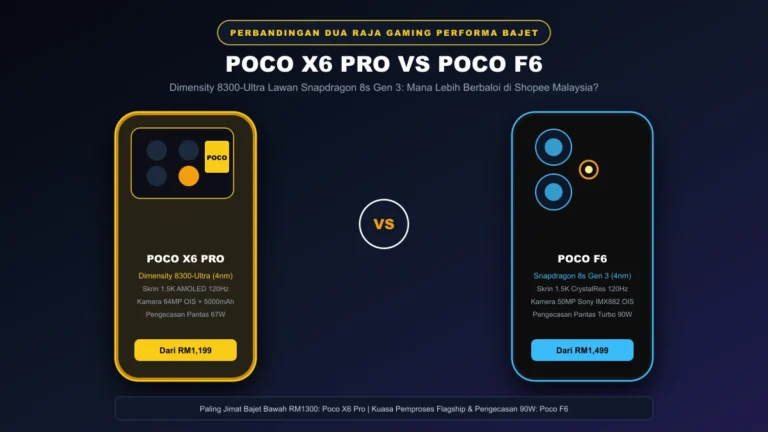 poco x6 pro vs poco f6 perbandingan prestasi gaming snapdragon dimensity malaysia
