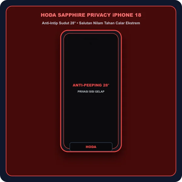 Hoda Sapphire Privacy Glass perlindungan sudut 28 darjah anti-intip