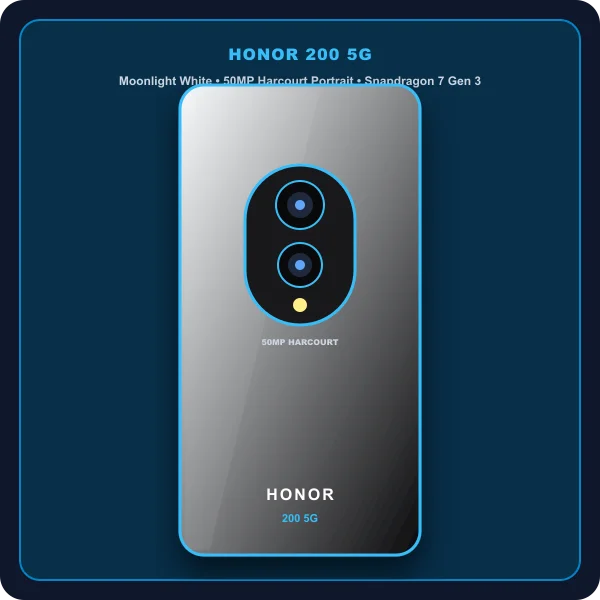 Honor 200 5G warna Moonlight White kamera 50MP Harcourt Portrait