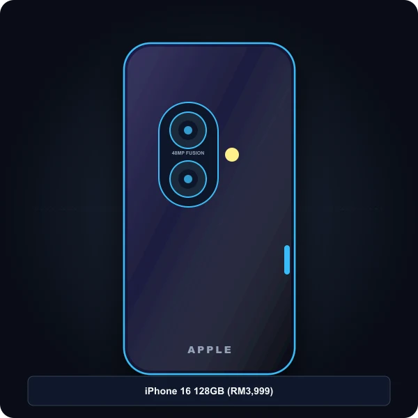 iPhone 16 128GB Ultramarine Blue iphone 16 128gb ultramarine blue cip a18 camera control shopee malaysia