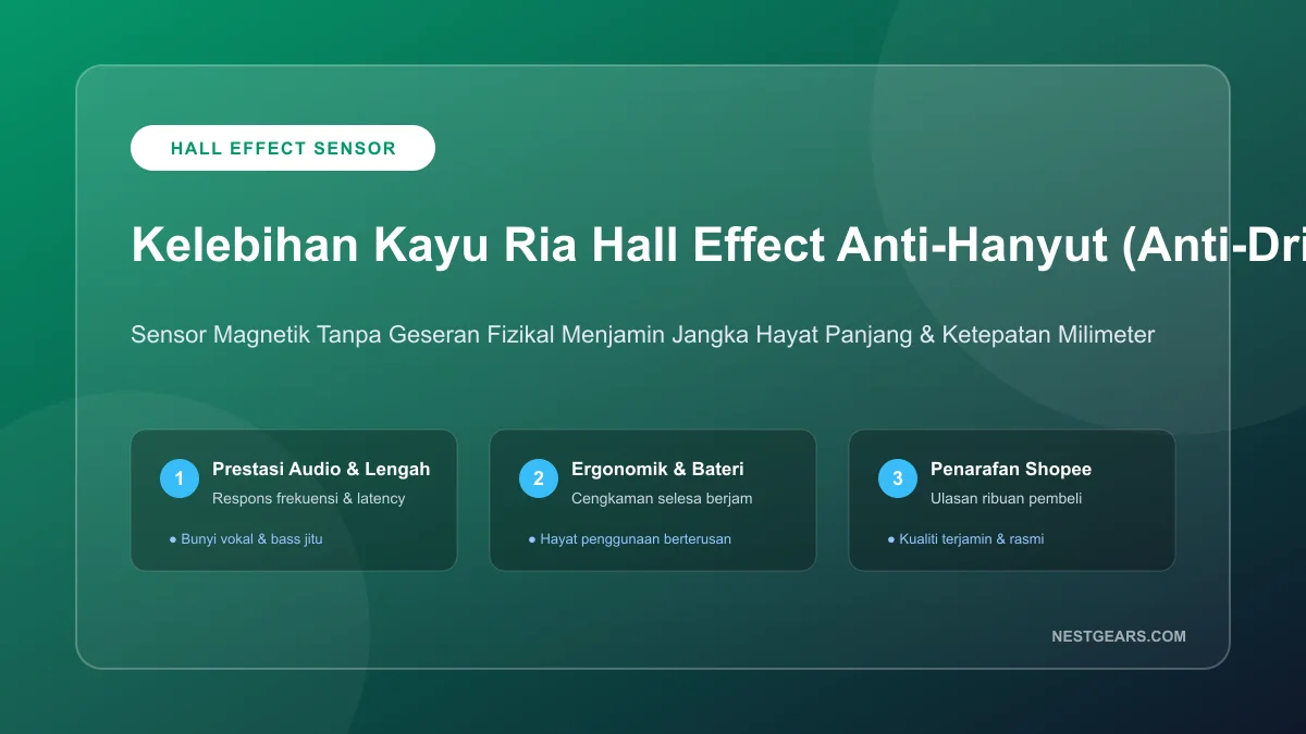 Kelebihan Kayu Ria Hall Effect Anti Hanyut Pada Gamepad Controller Telefon