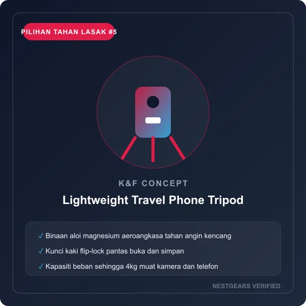 K&F Concept Lightweight Travel Phone Tripod