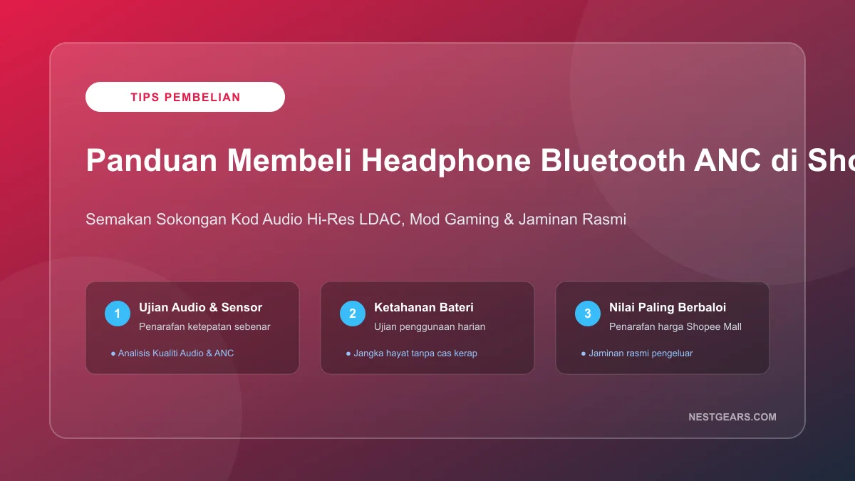 Panduan Membeli Headphone Bluetooth ANC Terbaik Shopee Malaysia