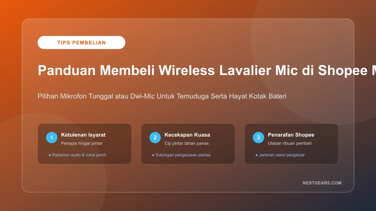 Panduan Membeli Wireless Lavalier Mic Terbaik Shopee Malaysia
