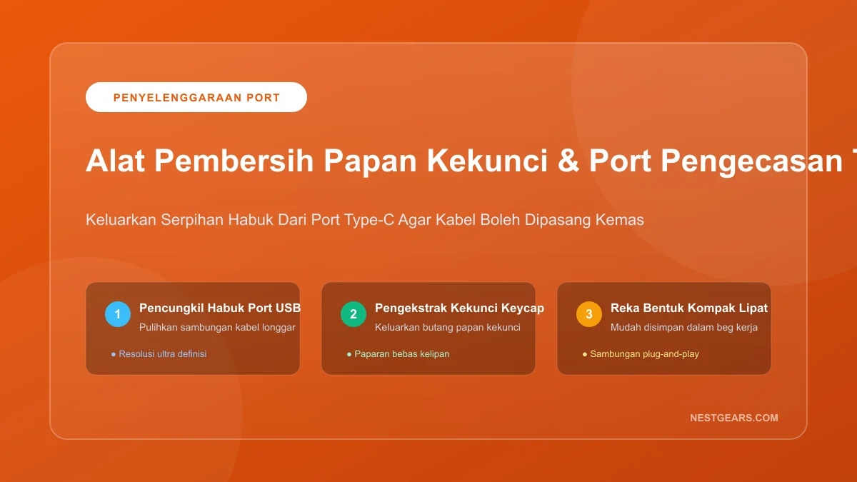 Alat Pencungkil Habuk Port Pengecasan Telefon Type C