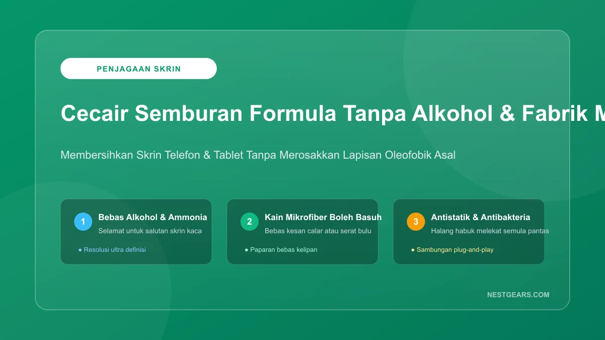 Cecair Semburan Pembersih Skrin Telefon Bebas Alkohol
