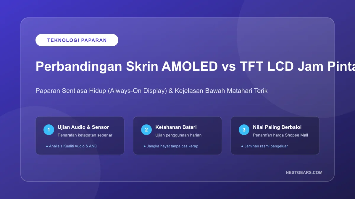 Perbandingan Skrin AMOLED vs TFT LCD Smartwatch Bajet Bawah RM200