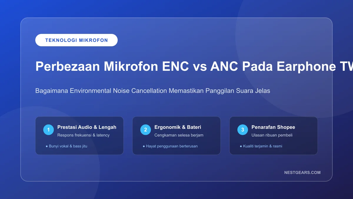 Perbezaan Mikrofon ENC vs ANC Pada Earphone TWS Bajet Bawah RM100