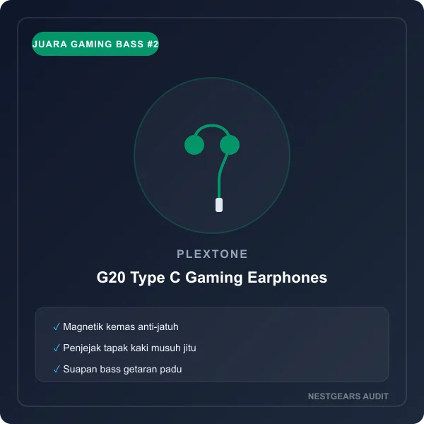 Plextone G20 Type C Gaming Earphones