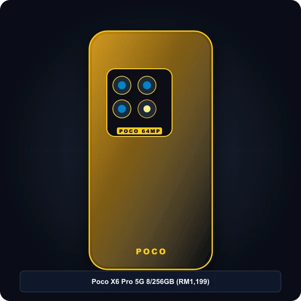 Poco X6 Pro 5G Dimensity Yellow poco x6 pro 5g dimensity 8300 ultra yellow leather shopee malaysia