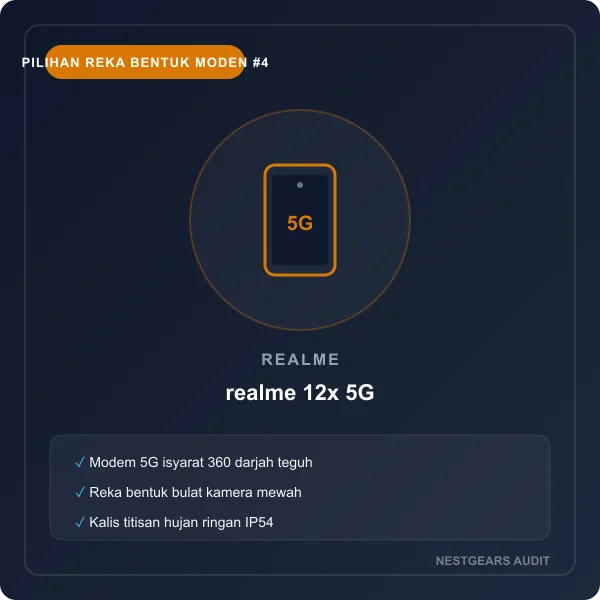 realme 12x 5G Modern Circular Camera
