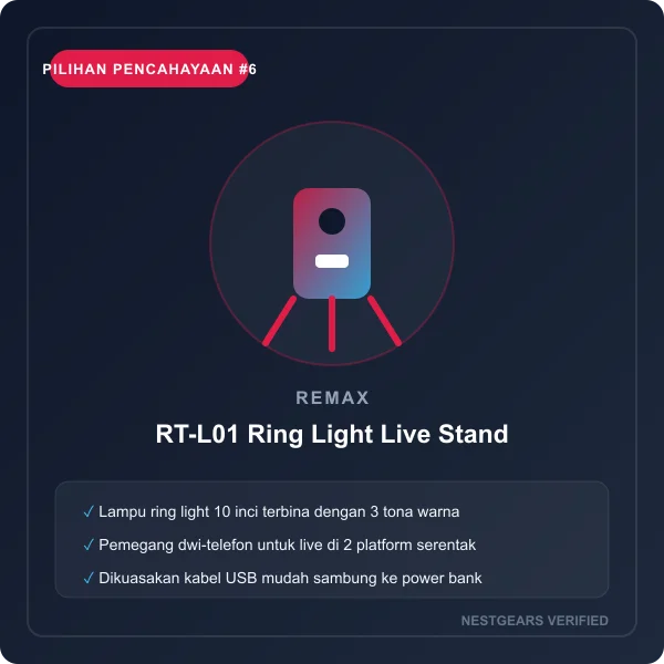 Remax RT-L01 Ring Light Live Stand
