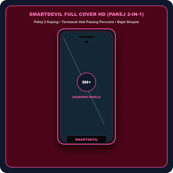 SmartDevil Full Cover HD set jimat bernilai tinggi pakej 2 keping