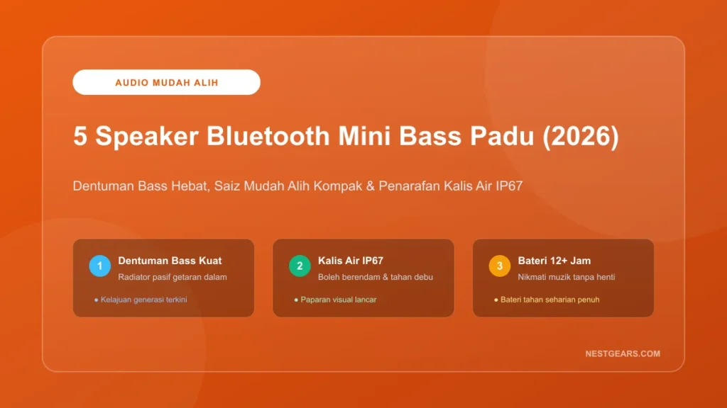5 Speaker Bluetooth Mini Bass Padu Kalis Air Malaysia 2026