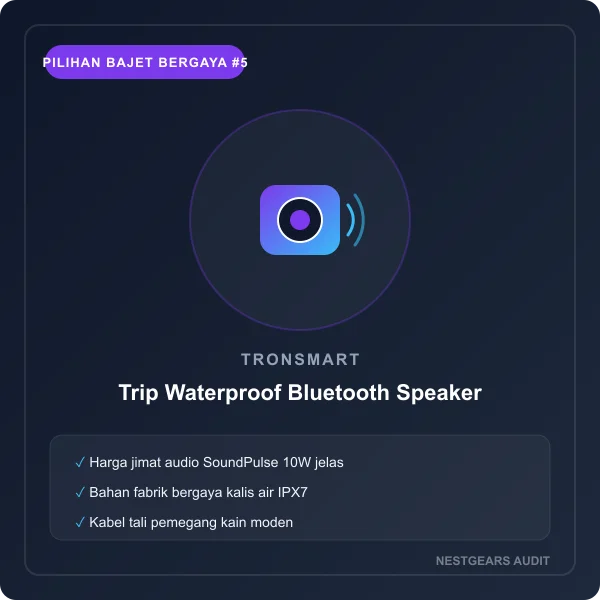 Tronsmart Trip Waterproof Speaker Tronsmart Trip Waterproof Bluetooth Speaker IPX7