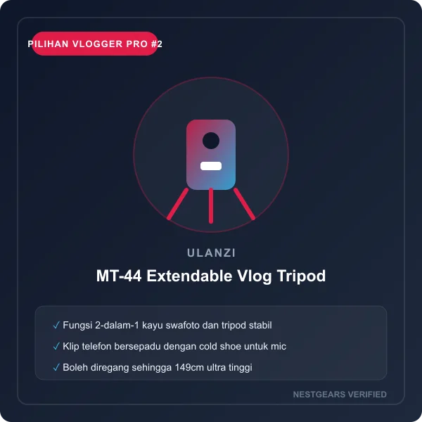 Ulanzi MT-44 Extendable Vlog Tripod