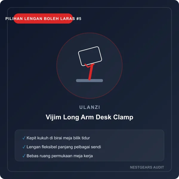 Ulanzi Vijim Flexible Long Arm Tablet Desk Clamp