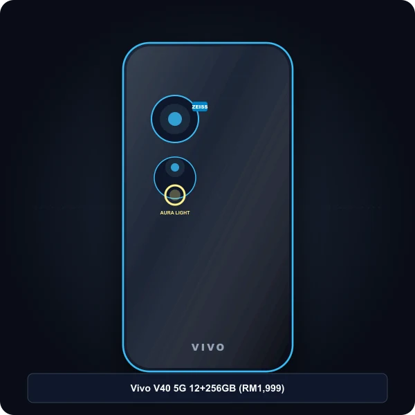 vivo v40 5g stella silver 12 256gb zeiss shopee malaysia