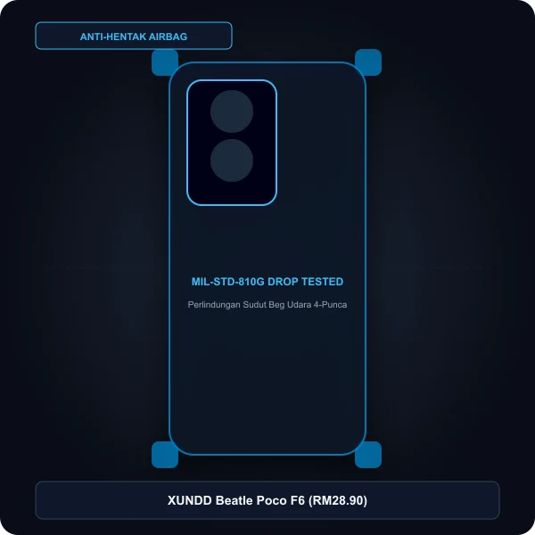 casing poco f6 terbaik xundd beatle airbag drop protection shopee malaysia